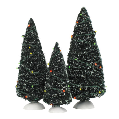 Twinkling Lit Trees Green S/3 | Department 56