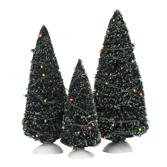 Twinkling Lit Trees Green S/3 | Department 56
