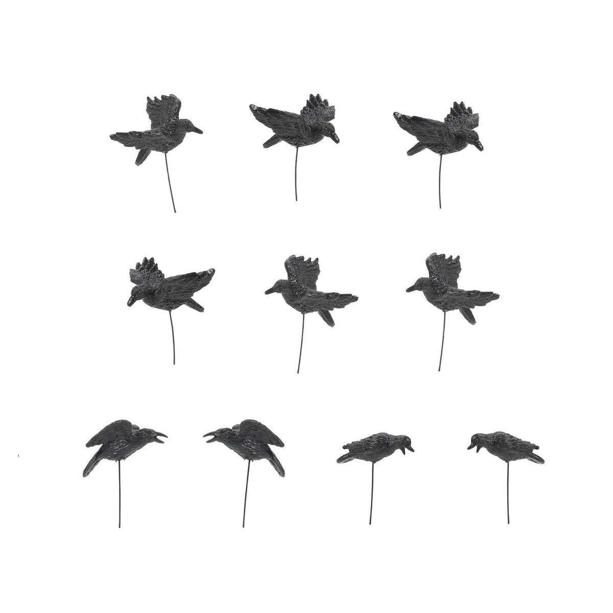 Set of 10 Halloween Crows | Department 56