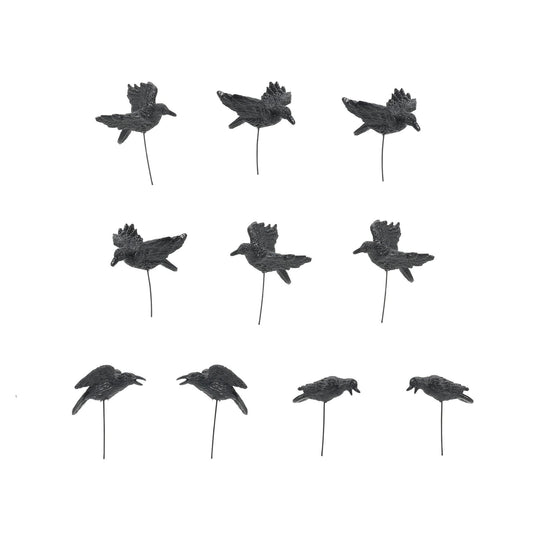 Set of 10 Halloween Crows | Department 56
