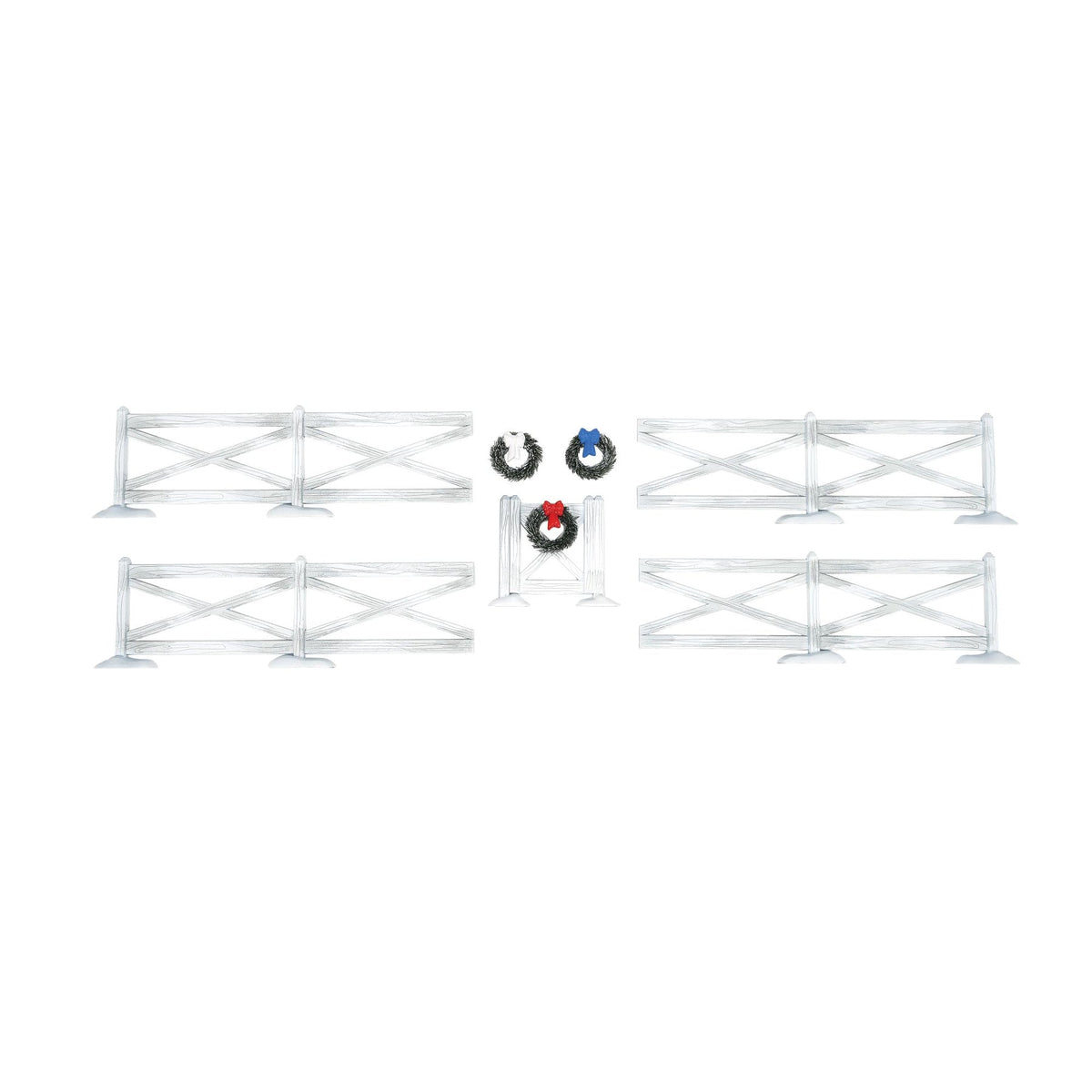 White Crossbuck Fence Set | Department 56