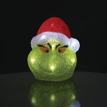 Grinch Head 8" Lit Fig | Department 56