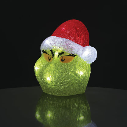 Grinch Head 8" Lit Fig | Department 56