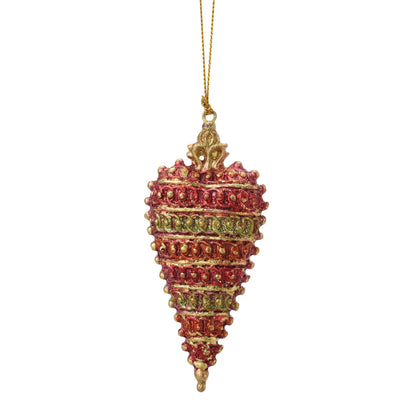 Crown Top Heart Orn Red | Department 56