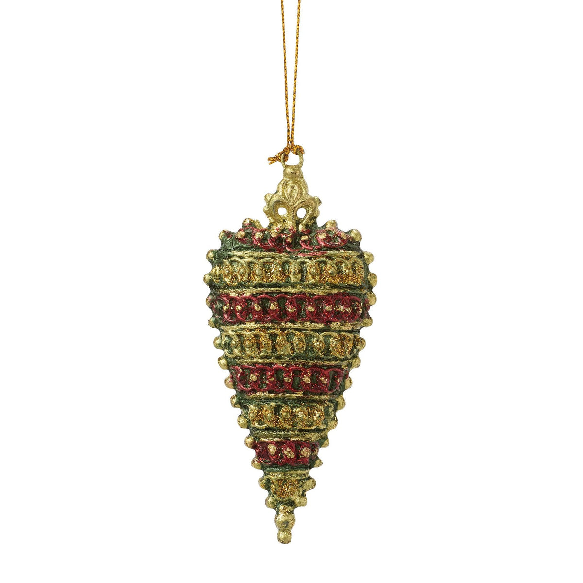 Crown Top Heart Orn Green | Department 56