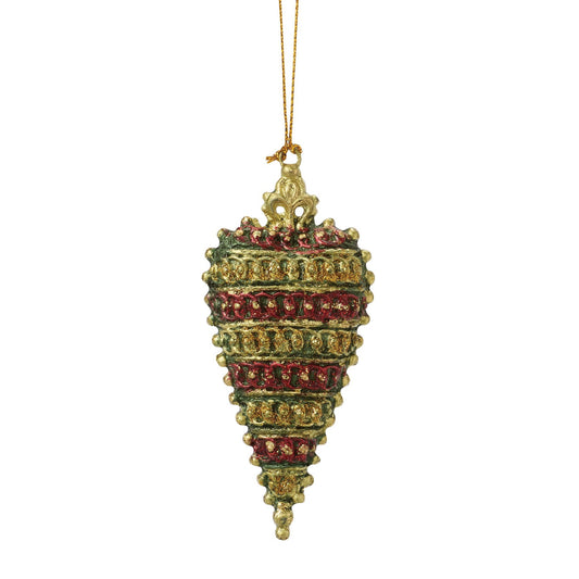 Crown Top Heart Orn Green | Department 56