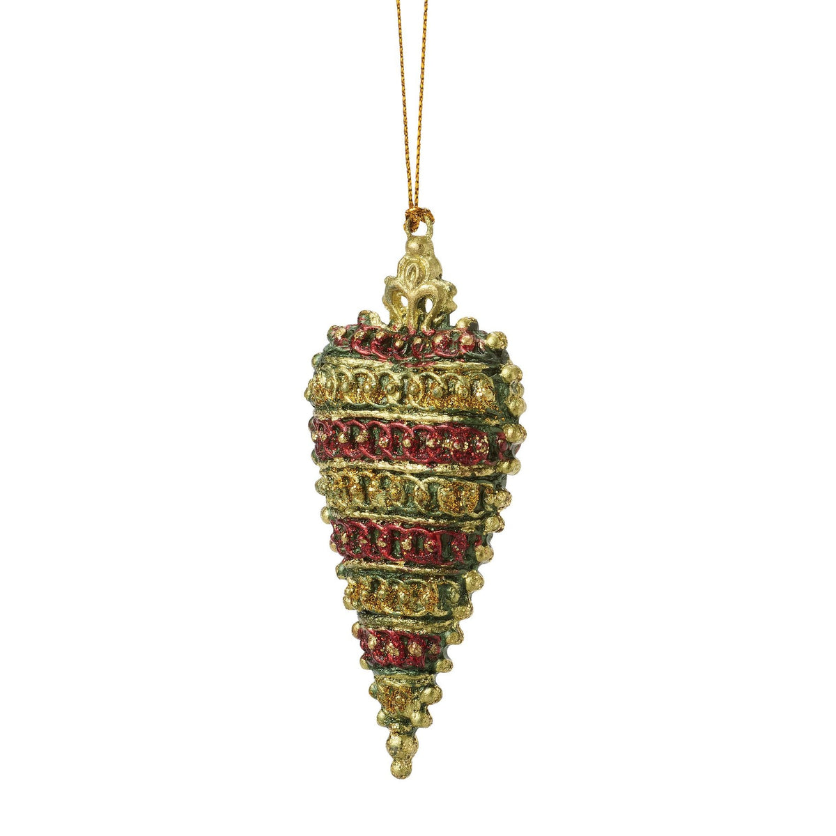 Crown Top Heart Orn Green | Department 56
