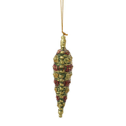 Crown Top Heart Orn Green | Department 56