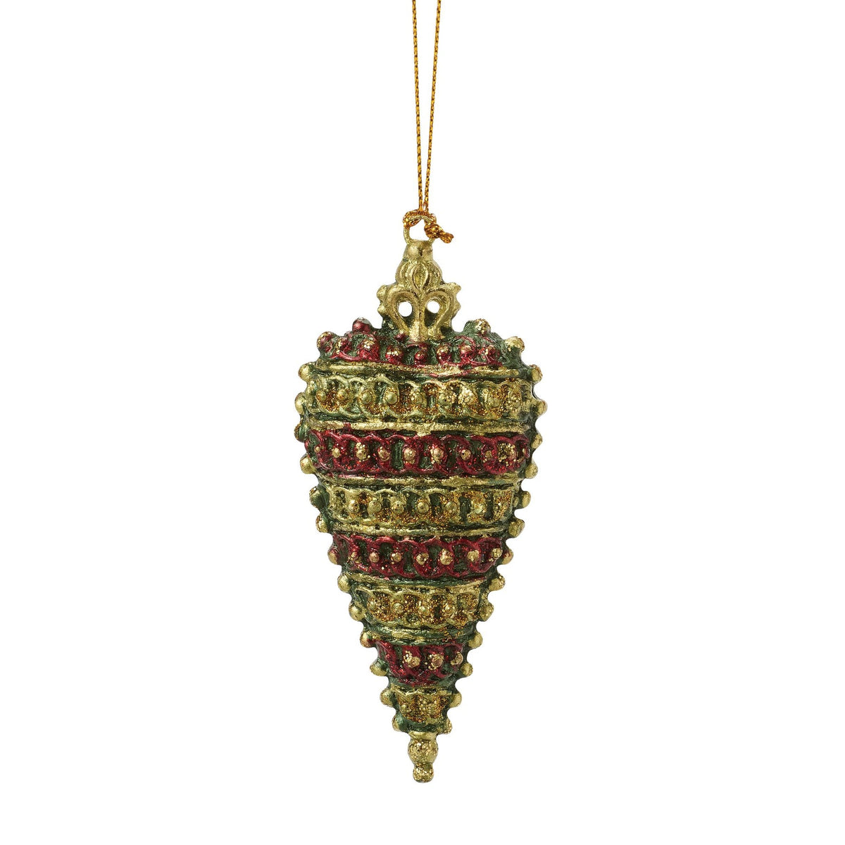 Crown Top Heart Orn Green | Department 56