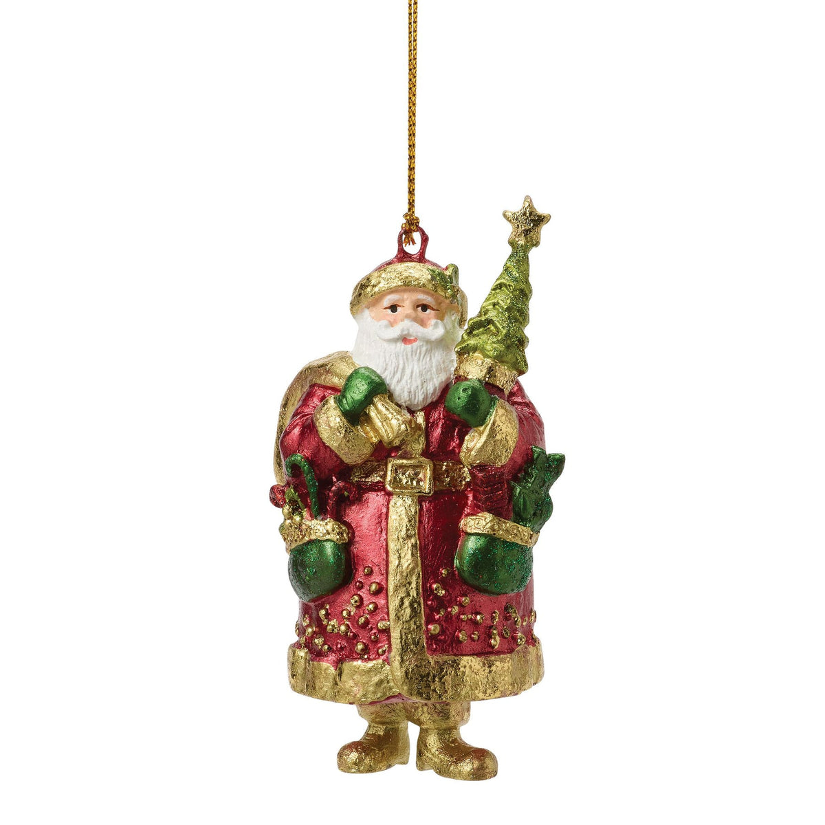 Santa Holding Tree Orn Red | Department 56