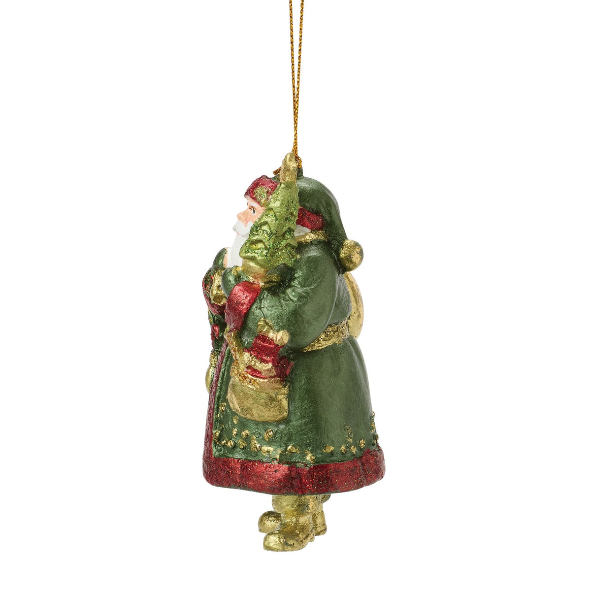 Santa Holding Tree Orn Green | Department 56
