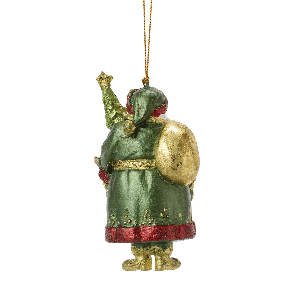 Santa Holding Tree Orn Green | Department 56